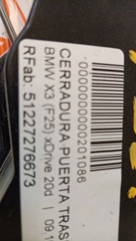 51227276673 BMW Cerradura de puerta trasera izquierda  comprar en Lleida