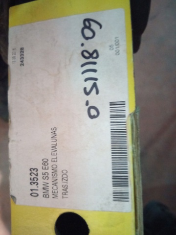 BMW 51357184745 Mecanismo de elevalunas de la puerta trasera izquierda  en stock Salamanca
