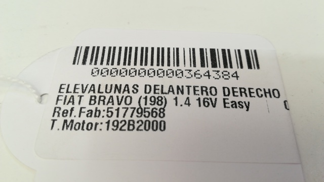 FIAT 51779568 Mecanismo de elevalunas de la puerta delantera derecha  comprar en Ponferrada