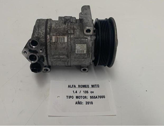 Compresor aire acondicionado para alfa romeo mito 1.4 turbo multiair (955axm1a, 955axr11) 955a7000 51794515