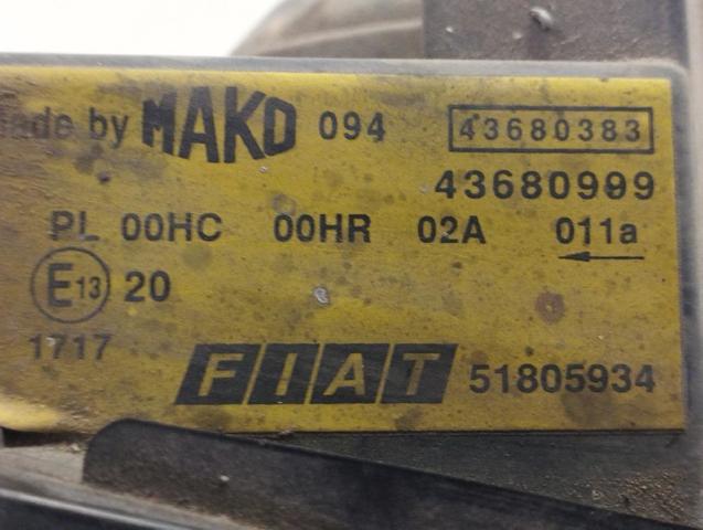 FIAT 51805934 Faro derecho  en stock Terrassa