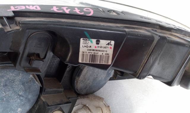 51810671 FIAT Faro derecho  en stock Córdoba