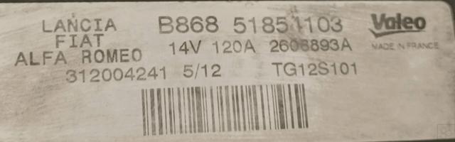 51944878 FIAT Alternador  en stock Córdoba