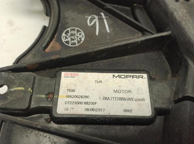 52108824 Difusor del radiador de refrigeración con motor y hélice  comprar en Zaragoza
