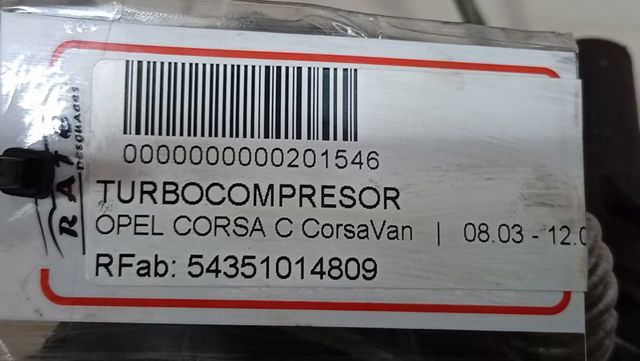54351014809 Turbocompresor  en stock Castellón
