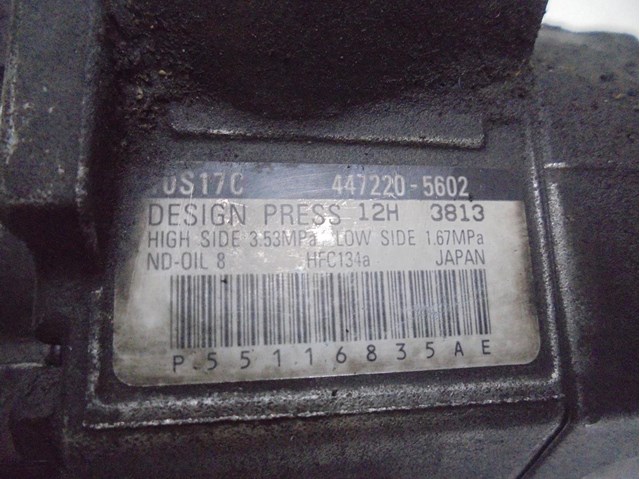 Compresor aire acondicionado para jeep grand cherokee iii 3.0 crd 4x4 642980 55116835AE