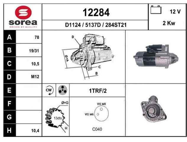 OPEL 55578420 Motor de arranque  en stock Terrassa