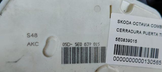 5E0839015 VAG Cerradura de puerta trasera izquierda  en stock Córdoba