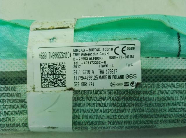 5E0880741 Airbag de cortina lateral izquierda  comprar en Pontevedra
