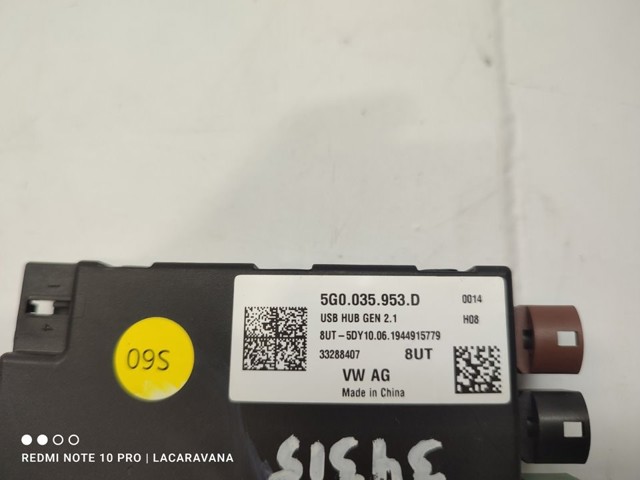 5G0035953D VAG Concentrador USB  disponible Vigo
