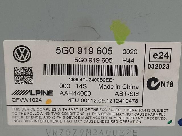 VAG 5G0919605 Radio  en stock Valencia