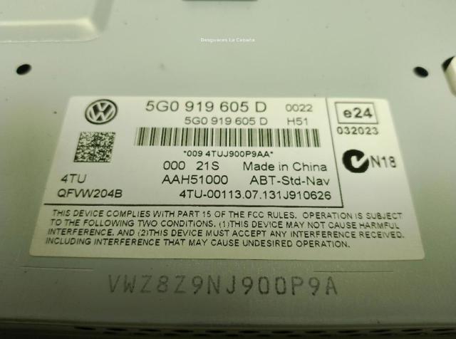 VAG 5G0919605D Pantalla comprar Tarragona