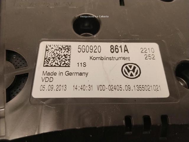 5G0920861A VAG Tablero de instrumentos  disponible Vigo