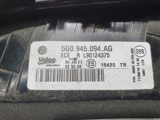 VAG 5G0945094AG Piloto trasero interior derecho  en stock Salamanca