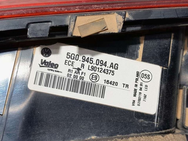 5G0945094AG VAG Piloto trasero interior derecho  en stock Gandía