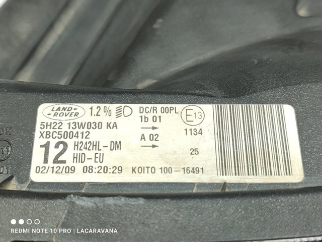 5H2213W030KA LAND ROVER Faro izquierdo comprar Alcalá