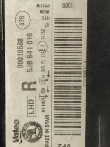 5JB941016 VAG Faro derecho  comprar en Lleida