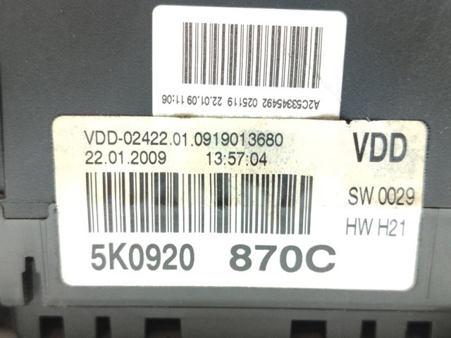 5K0920870C VAG Tablero de instrumentos  comprar en Lleida