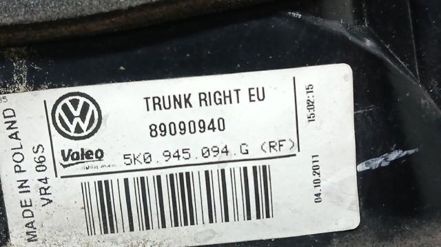 5K0945094G VAG Piloto trasero interior derecho  disponible Alicante