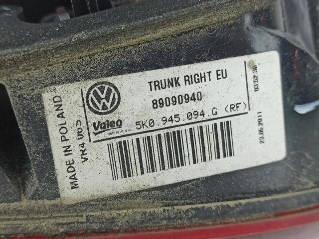 5K0945094G VAG Piloto trasero interior derecho  en stock Córdoba
