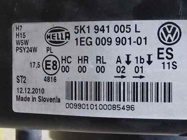 Faro izquierdo Volkswagen Golf 6 5K1