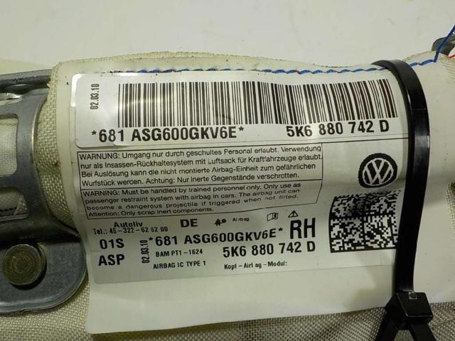 5K6880742D Airbag de cortina lateral derecha  disponible Burgos