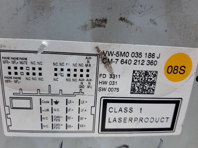 VAG 5M0035186J Radio AM/FM universal comprar Barcelona