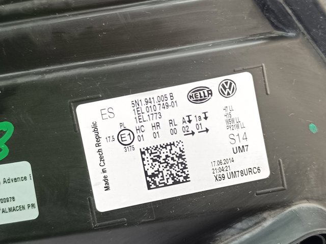 Faro izquierdo Volkswagen Tiguan 1 5N1, 5N2