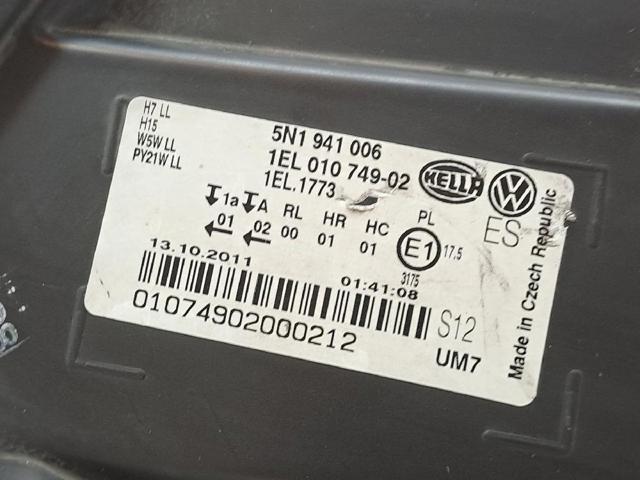 Faro derecho Volkswagen Tiguan 1 5N1, 5N2