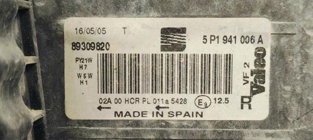 VAG 5P1941006A Faro derecho  comprar en Murcia