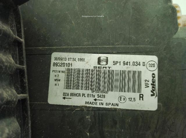 5P1941034B VAG Faro derecho comprar Bilbao