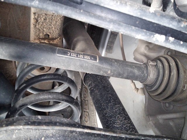 Árbol de transmisión trasero izquierdo 5Q0501203C VAG/Audi