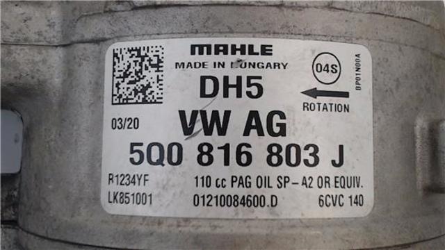 5Q0816803J VAG Compresor de aire acondicionado  comprar en Lleida