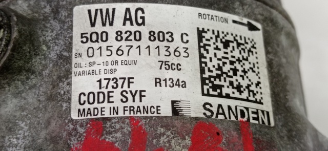 5Q0820803C VAG Compresor de aire acondicionado  comprar en Lleida