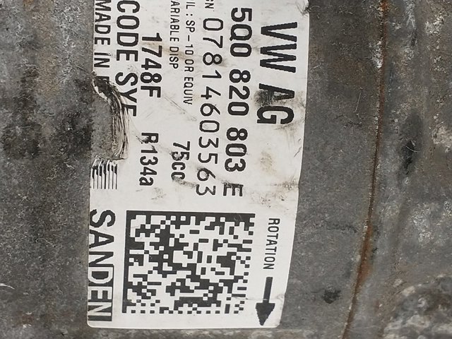 5Q0820803E Compresor de aire acondicionado  en stock Castellón