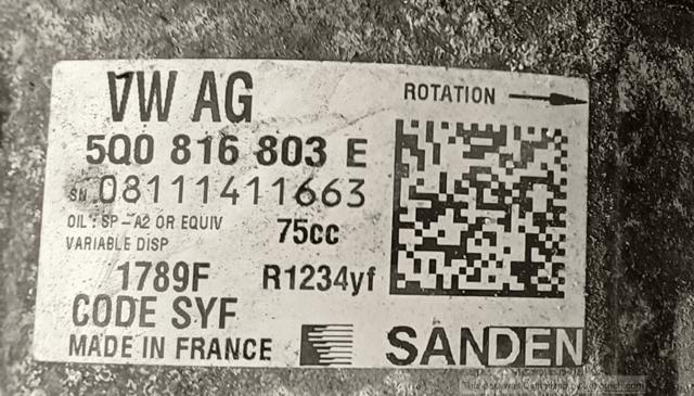 VAG 5Q0820803F Compresor de aire acondicionado  en stock Salamanca