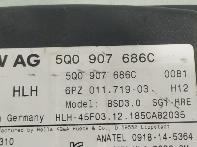 VAG 5Q0907686C Sensor de ángulo muerto trasero  comprar en Murcia