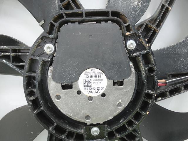 Difusor de radiador, ventilador de refrigeración, condensador del aire acondicionado, completo con motor y rodete 5Q0959455BG VAG