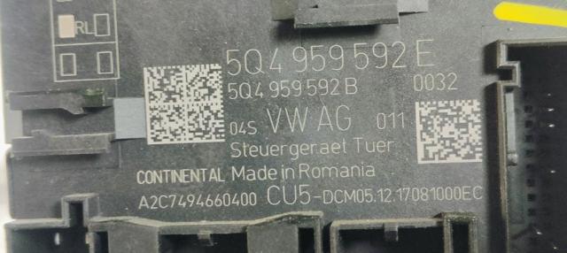5Q0959592E Unidad de confort de la puerta delantera  comprar en Reus