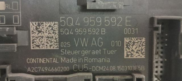 VAG 5Q4959592E Unidad de confort de la puerta delantera  disponible Lugo