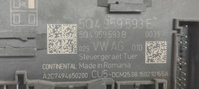 5Q4959593E VAG Unidad de confort de la puerta delantera comprar Madrid
