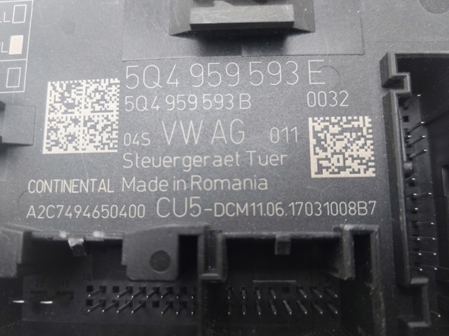 5Q4959593E VAG Unidad de confort de la puerta delantera comprar Alcalá