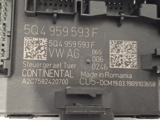 VAG 5Q4959593F Unidad de confort de la puerta delantera  en stock Valencia
