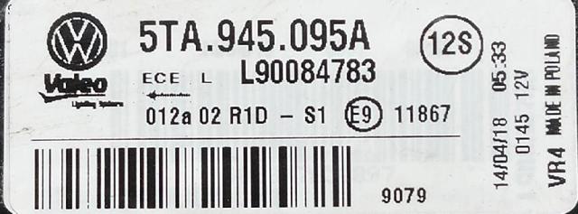 VAG 5TA945095A Piloto trasero exterior izquierdo  comprar en Murcia