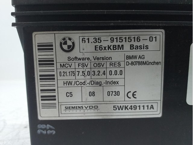 Modulo electronico para bmw 5 525 d m57306d3 5WK49111A