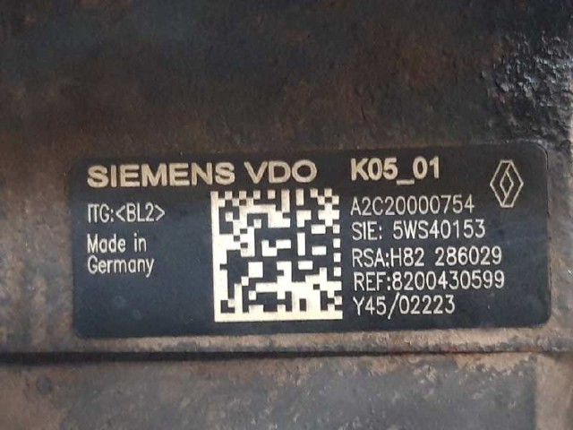 RENAULT 5WS40153 Bomba inyectora  en stock Salamanca