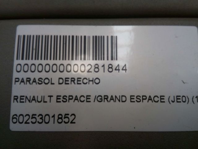 Comprar Visera parasol Espace III JE