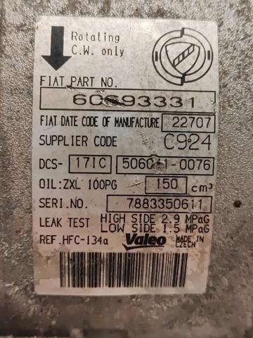 60693331 Compresor de aire acondicionado  disponible Utrera