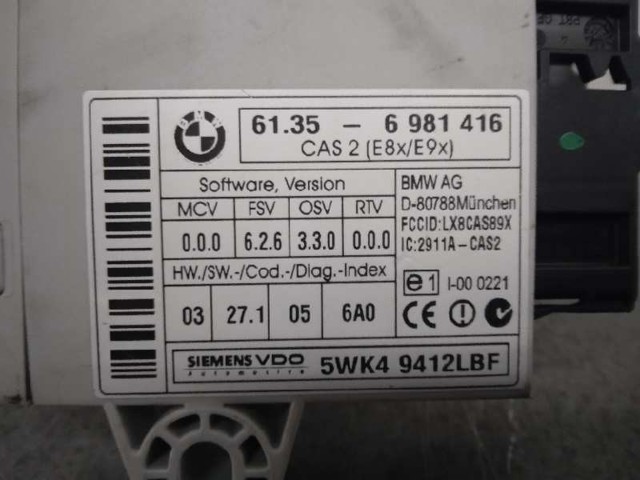BMW 61356981416 Módulo de control del inmovilizador  comprar en Ponferrada