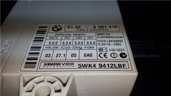 BMW 61356981416 Módulo de control del inmovilizador  disponible Valladolid